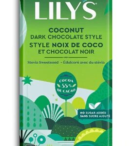 Comprar lily's dark chocolate with stevia coconut -- 3 oz preço no brasil candy chocolate chocolate bars dark chocolate food & beverages suplementos em oferta suplemento importado loja 49 online promoção -