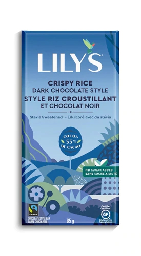 Lily's Dark Chocolate with Stevia Crispy Rice -- 3 oz