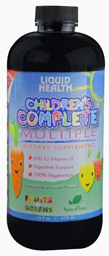 Liquid Health Children's Complete Múltiplo Laranja Manga Pêssego - 473ml