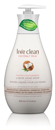 Sabonete Líquido Hidratante Live Clean Leite de Coco 500ml