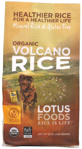 Arroz Vulcão Orgânico Lotus Foods - 425g: Nutrição Natural e Sabor Exótico