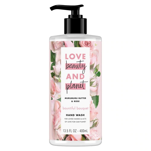 Sabonete Líquido Love Beauty and Planet Murumuru Butter and Rose 399ml - Hidratação e Perfume Floral