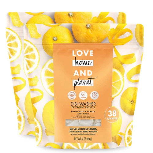 Pastilhas Detergente Lava Louças Love Home & Planet Citrus Yuzu & Baunilha - 76 Pastilhas