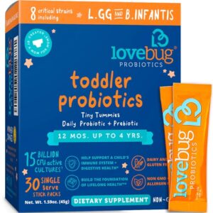 Comprar lovebug probiotics tiny tummies™ for babies 12 mo to 4 yrs -- 30 packets preço no brasil babies & kids baby supplements baby vitamins & supplements suplementos em oferta suplemento importado loja 3 online promoção -