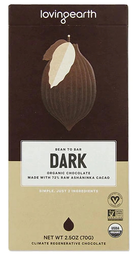 Chocolate Amargo Vegano Orgânico Loving Earth 70g