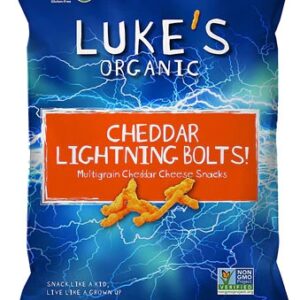 Snacks de Queijo Cheddar Multigrãos Orgânicos Luke's Lightning Bolts - 113g