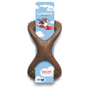 Comprar lumabone bacon flavor dental chew medium -- 1 toy preço no brasil chew toys dog pet health suplementos em oferta toys suplemento importado loja 19 online promoção -