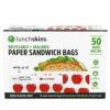 Comprar lunchskins recyclable + sealable paper sandwich bags - red apple -- 50 bags preço no brasil pea protein protein powders sports & fitness suplementos em oferta suplemento importado loja 5 online promoção -