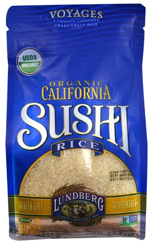 Arroz para Sushi Orgânico Lundberg Califórnia - 907g