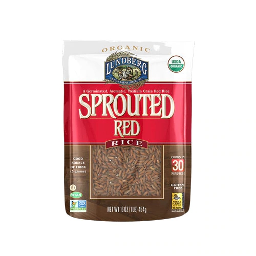 Arroz Vermelho Orgânico Germinado Lundberg 454g - Nutrição Integral