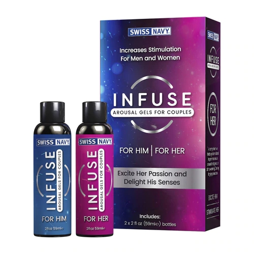 M.D. Science Lab Swiss Navy Infuse 2 Em 1 Para Ele e Ela - Kit Com 2 Frascos (Aprox. 236ml Cada)