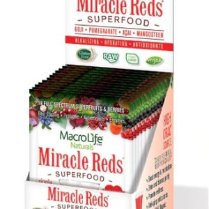 Macro Life Naturals Miracle Reds Berry - 12 Sachês - Suplemento Alimentar Completo