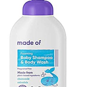 Shampoo e Sabonete Líquido Orgânico Espumante MADE OF Hipoalergênico Sem Fragrância - 295ml