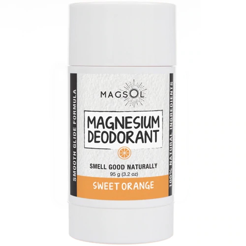 Desodorante de Magnésio Magsol Laranja Doce - 91g (3.2 oz) - Higiene Pessoal Natural