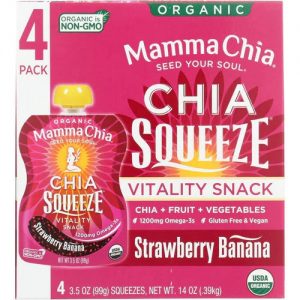 Comprar mamma chia organic chia squeeze vitality snack strawberry banana -- 4 pouches preço no brasil chia seed food & beverages seeds suplementos em oferta suplemento importado loja 57 online promoção - 7 de julho de 2022