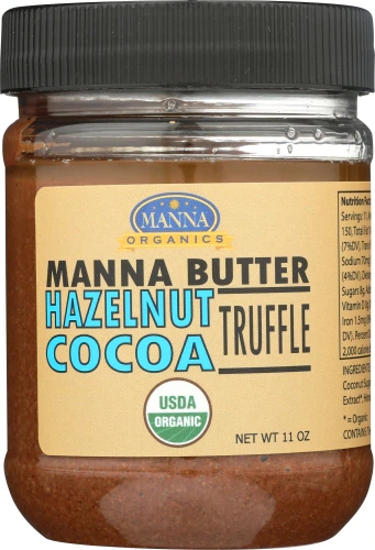 Manna Manteiga de Nozes Orgânica Trufa de Cacau e Avelã - 312g