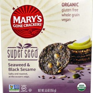 Comprar mary's gone crackers super seed™ crackers seaweed & black sesame -- 5. 5 oz preço no brasil crackers food & beverages grain crackers snacks suplementos em oferta suplemento importado loja 51 online promoção -