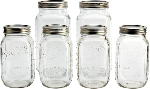 Kit de Conservas Decorativas Mason Craft & More - 1 Conjunto Transparente Prata
