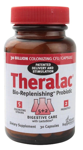 Master Supplements Theralac® Bio-Replenishing™ Probiótico 30 Bilhões CFU - 30 Cápsulas