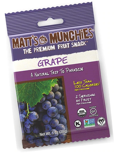 Bala de Fruta Uva Matt's Munchies Premium - 28g: Sabor Natural e Saudável