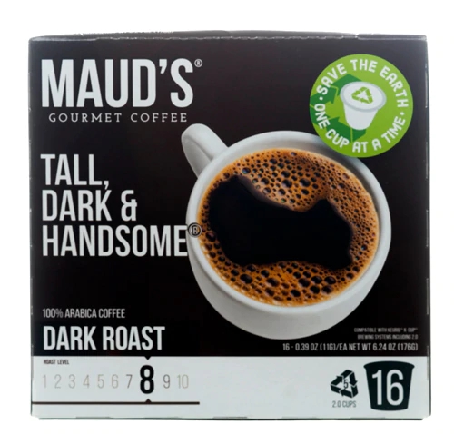 Café Maud's Tall Dark Handsome Roast Escuro 16 Cápsulas - 150g