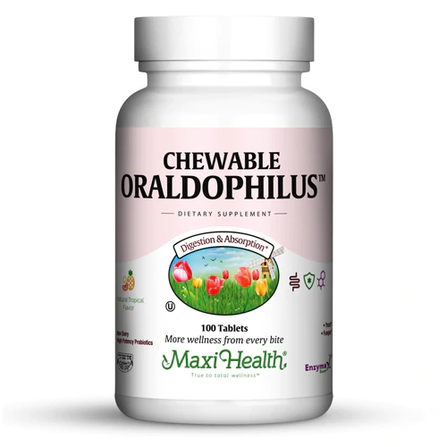 Maxi Health Chewable Oraldophilus 100 Tabletes Mastigáveis - Probióticos para Saúde Digestiva