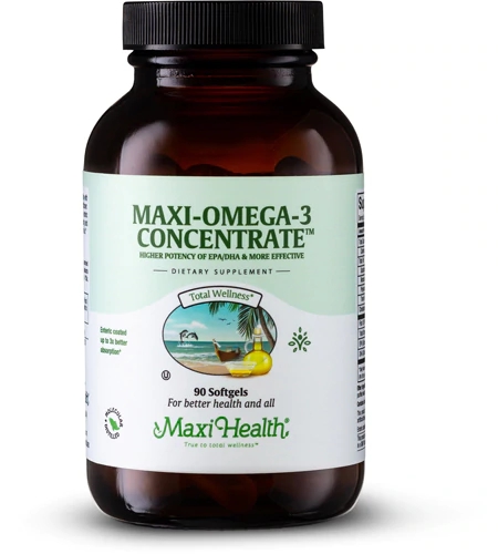 Maxi Health Maxi Omega-3™ Concentrate 90 MaxiGels - Saúde Cardiovascular e Cerebral