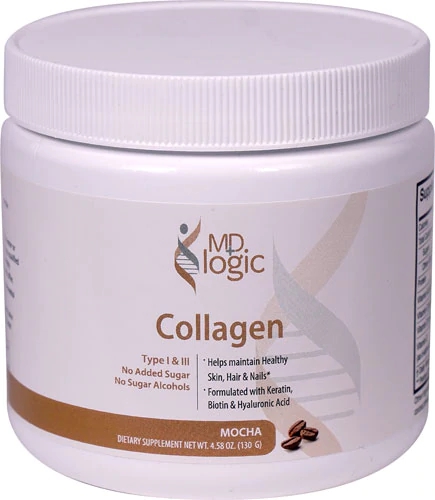 Colágeno em Pó Mocha MD Logic 130g - Saúde e Vitalidade