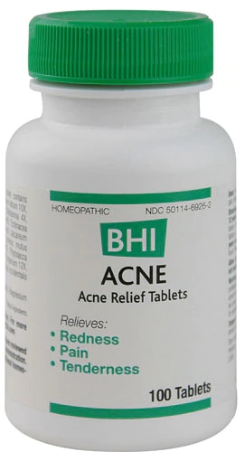 MediNatura BHI Acne Relief Tablets - 100 Comprimidos: Tratamento Natural para Pele Clara