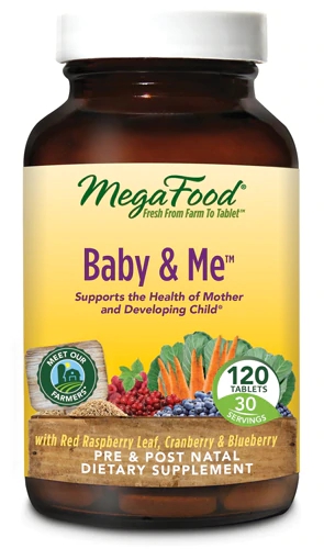 MegaFood Baby and Me™ Multivitamínico Pré e Pós-Natal - 120 Tabletes