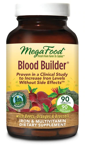 MegaFood Blood Builder Ferro 90 Tablets - Suporte Essencial para Energia