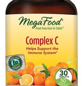 MegaFood Complex C - 30 Tablets: Vitamina C Potente para Imunidade e Vitalidade
