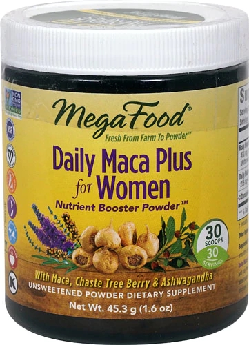 MegaFood Daily Maca Plus para Mulheres - 30 Medidas (Scoops) - Suporte ao Bem-Estar Feminino