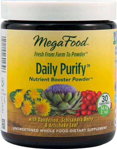 MegaFood Daily Purify Nutrient Booster Powder 2.1 oz (60g) - Purificação e Vitalidade Diária