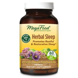 MegaFood Herbal Sleep 60 Cápsulas - Sono Reparador Natural