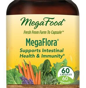MegaFood MegaFlora 20 Bilhões de CFU - 60 Cápsulas - Probiótico Completo