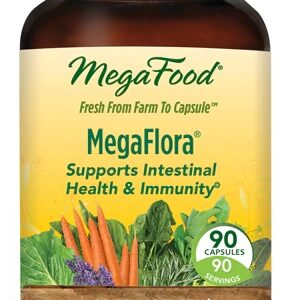 MegaFood MegaFlora Probiótico - 20 Bilhões de UFC - 90 Cápsulas