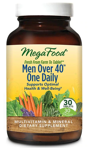 MegaFood Men Over 40 One Daily Multivitamínico 30 Comprimidos - Energia e Vitalidade Masculina