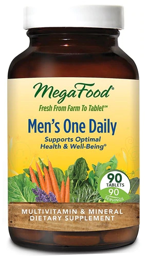 MegaFood Men's One Daily Multivitamínico Masculino - 90 Tabletes