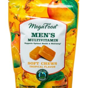MegaFood Men's One Daily Chew Tropical 30 Gomas Mastigáveis - Multivitamínico Completo para Homens