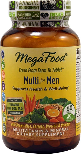 MegaFood Multi para Homens - 60 Comprimidos: Energia e Vitalidade Diária