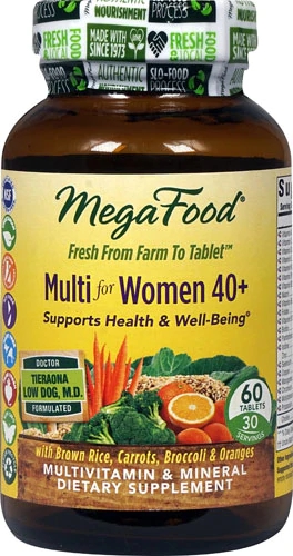 MegaFood Multi para Mulheres 40+ - 60 Tabletes - Saúde e Vitalidade