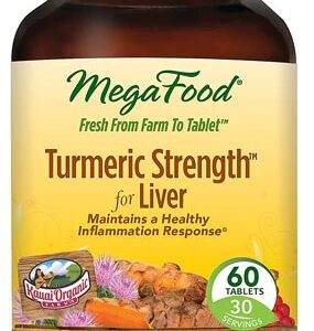 MegaFood Turmeric Strength™ para Fígado - 60 Comprimidos - Suporte Hepático Potente