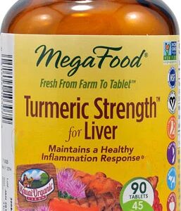 MegaFood Turmeric Strength™ para Fígado - 90 Tabletes - Suporte Hepático Poderoso