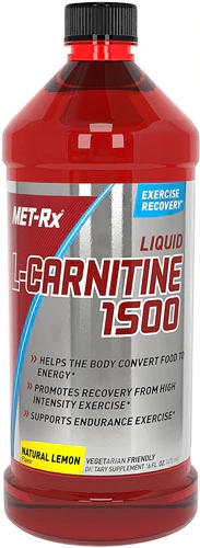 MET-Rx L-Carnitina 1500mg Sabor Limão Natural - 473ml Suplemento Pré-Treino