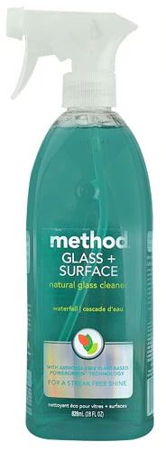 Limpador Multiuso Method Glass + Surface Waterfall 828ml para Casa e Vidros