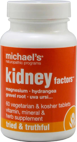 Michael's Naturopathic Kidney Factors™ - 60 Comprimidos Vegetarianos para Saúde Renal