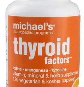 Michael's Naturopathic Programs Thyroid Factors™ - 120 Cápsulas Vegetarianas para Saúde da Tireoide
