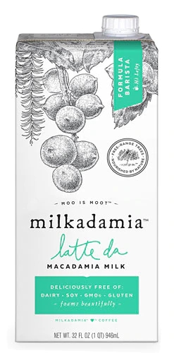 Milkadamia Leite de Macadâmia Latte 946ml - Bebida Vegetal Cremosa