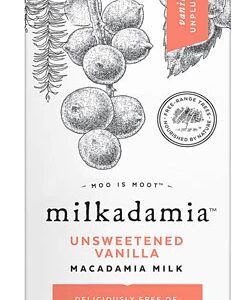 Leite de Macadâmia Milkadamia Baunilha Sem Açúcar 946ml - Alternativa Vegana